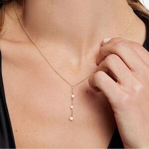NEW 💛BYCHARI Delicate Evelyn Coco Lariat Necklace